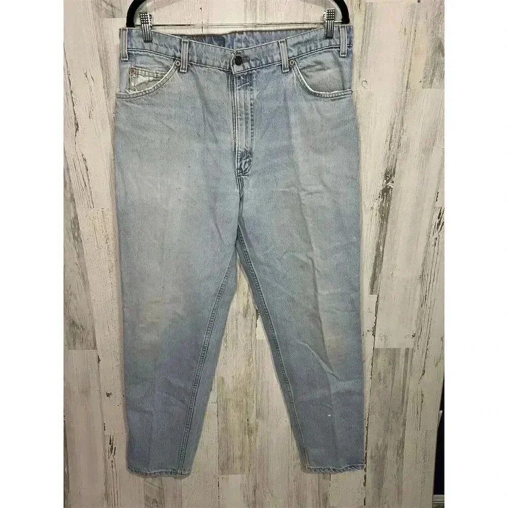 Vintage Levi's 550 Men's Light Blue Orange tab Jeans W36 L32 Relaxed Tapered Fit
